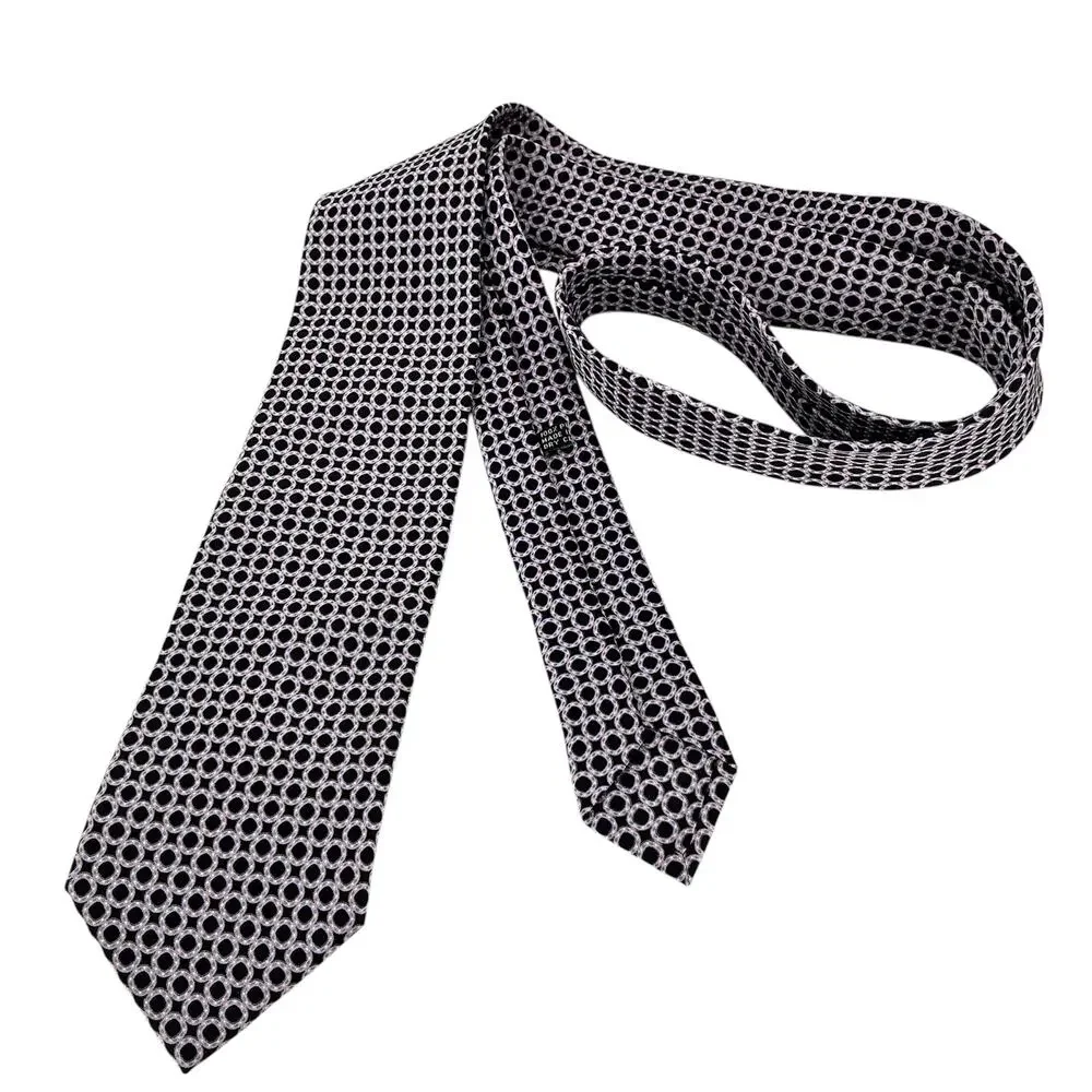 Stefano Ricci Mens 100% Silk Tie Black Pink Blue Geometric Made in Italy